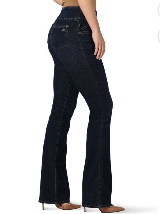 Rock & Republic Denim - NEW Rock & Republic Black Fever Pull On Jeans Bootcut Tall 5 Pocket Goth 10 Long